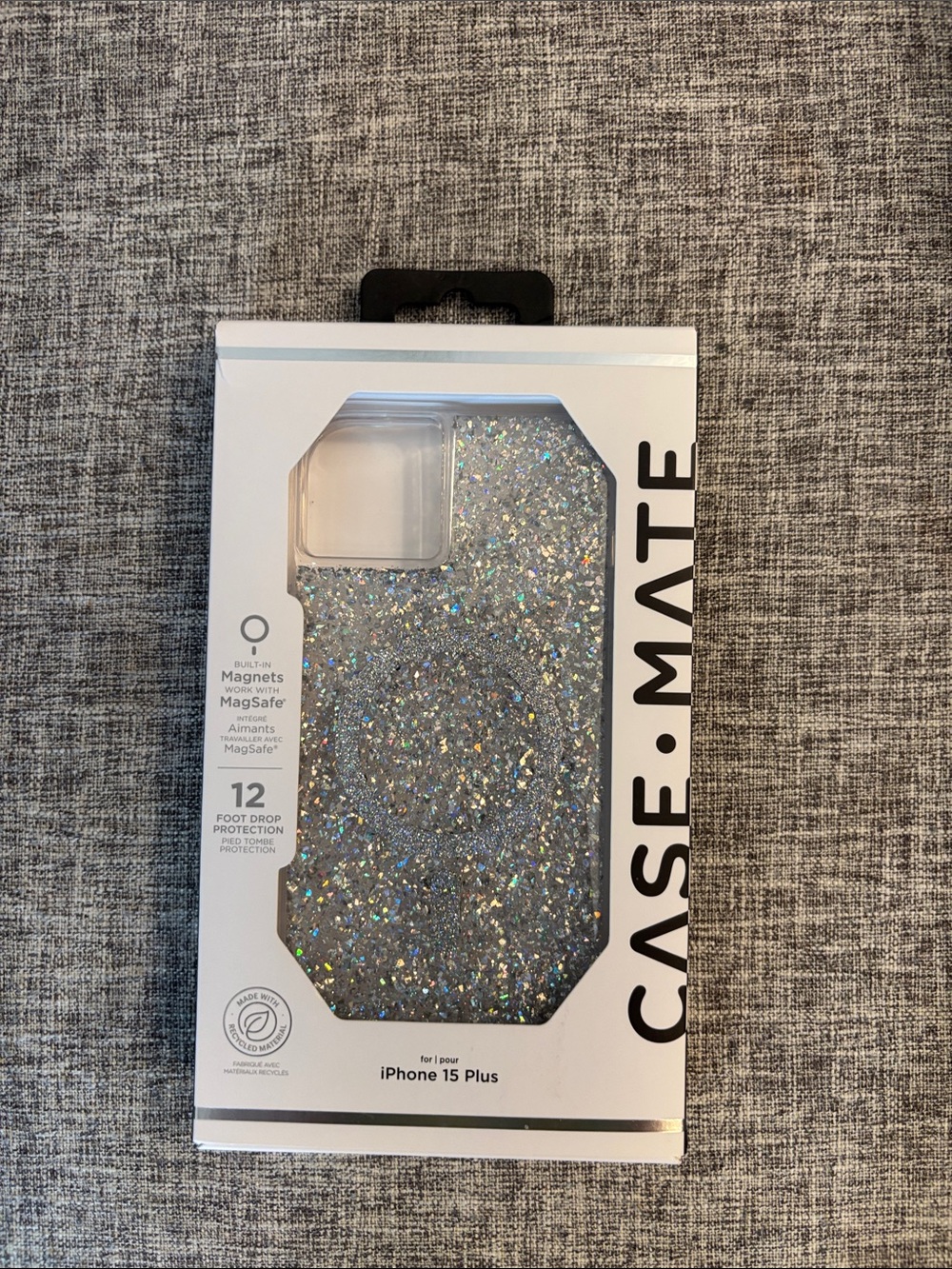 case-mate Silver Holographic Glitter MagSafe iPhone 15 Plus Case